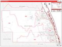 Indian River, Fl Carrier Route Wall Map